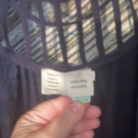 Saturday Sunday blue macrame duster best/cardigan - Picture 4 of 6